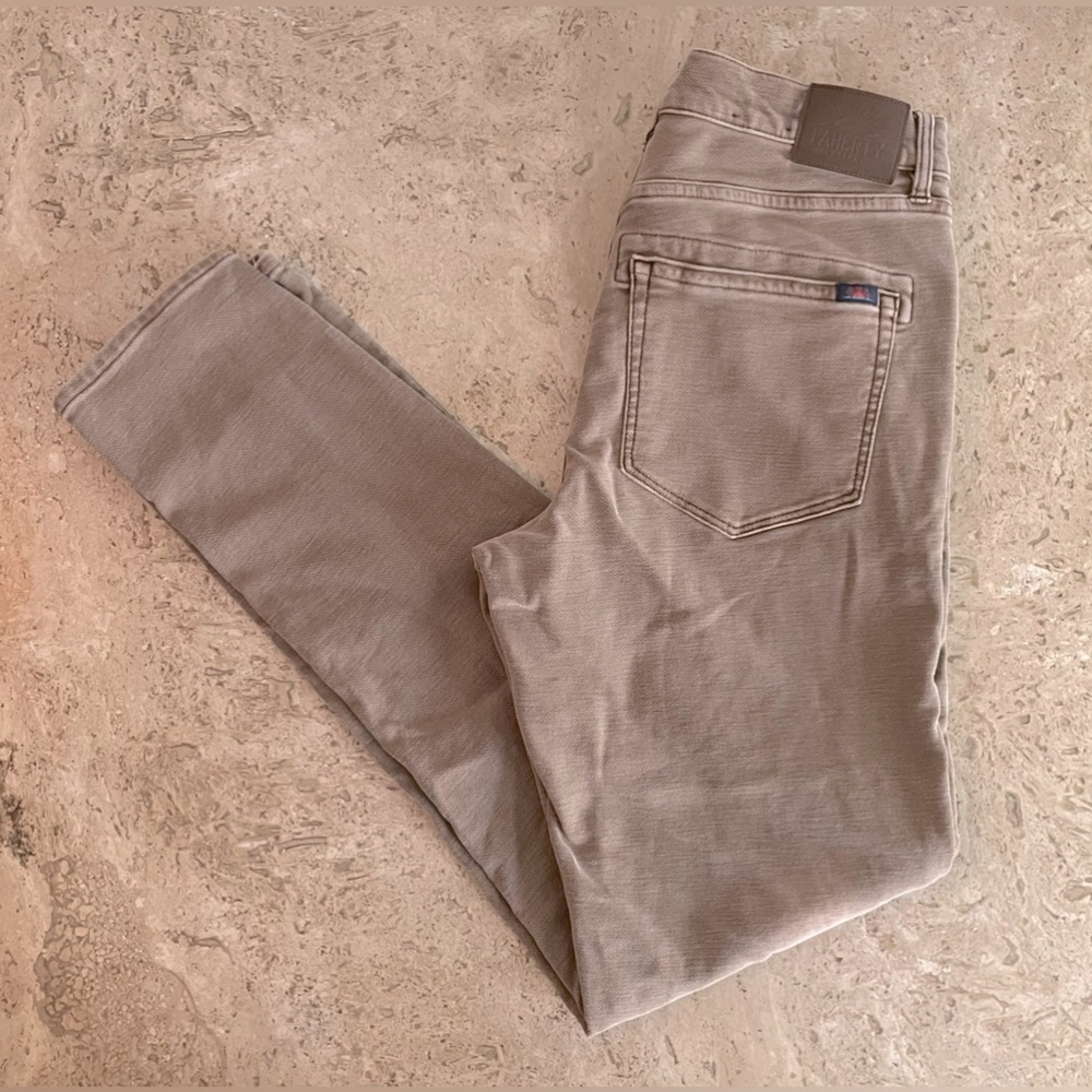 Faherty Stretch Terry Slim Straight Leg Five-Pocket Pants